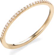 LANA 14K Gold Thin Diamond Stacking Ring