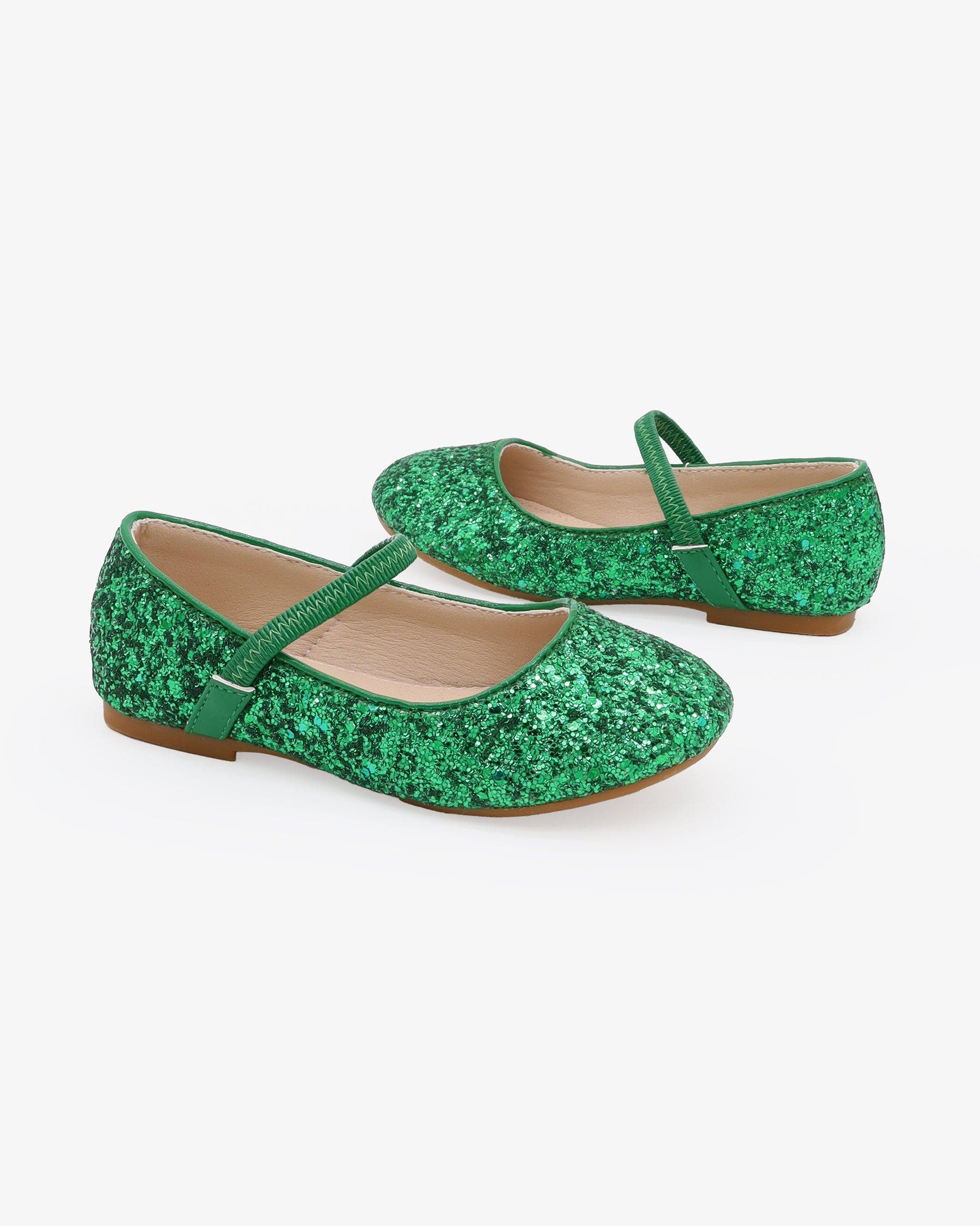 Kailee P Ridley-RG Rock Glitter Mary Jane Ballet Flats, Alternate, color, Green
