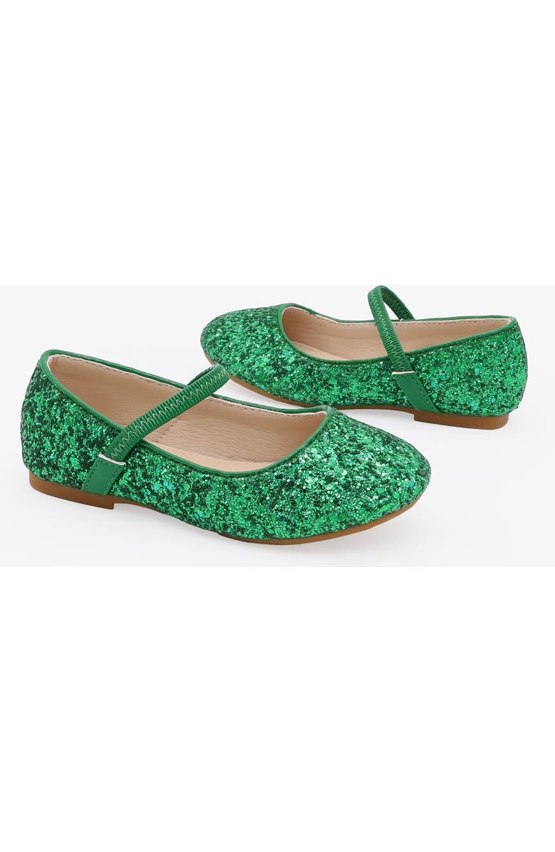 Kailee P Ridley-RG Rock Glitter Mary Jane Ballet Flats, Alternate, color, Green
