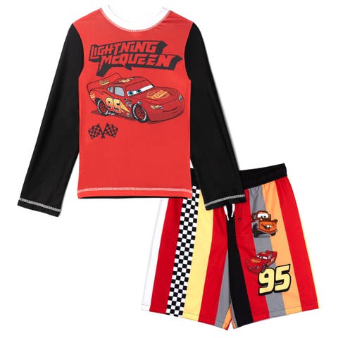 Pixar Swimwear 2-Piece Rash Guard and Swim Trunks Set