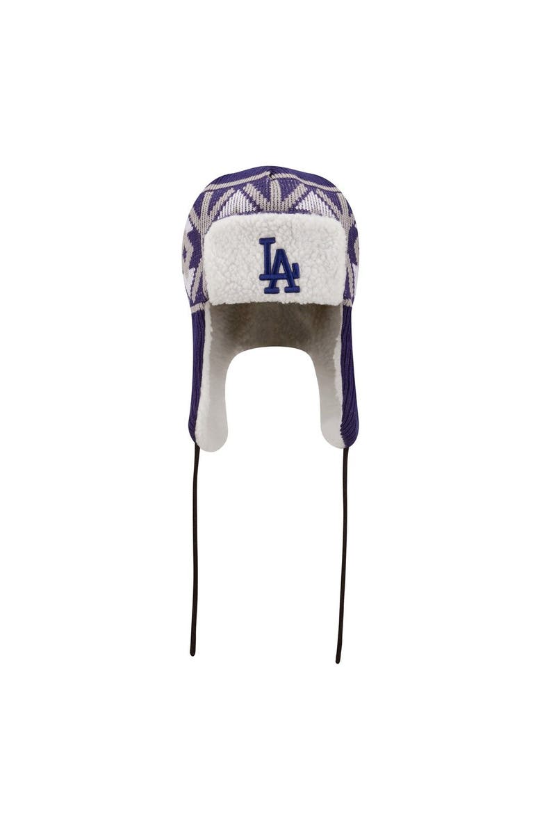 New Era Men's New Era Royal Los Angeles Dodgers Knit Trapper Hat, Alternate, color, 