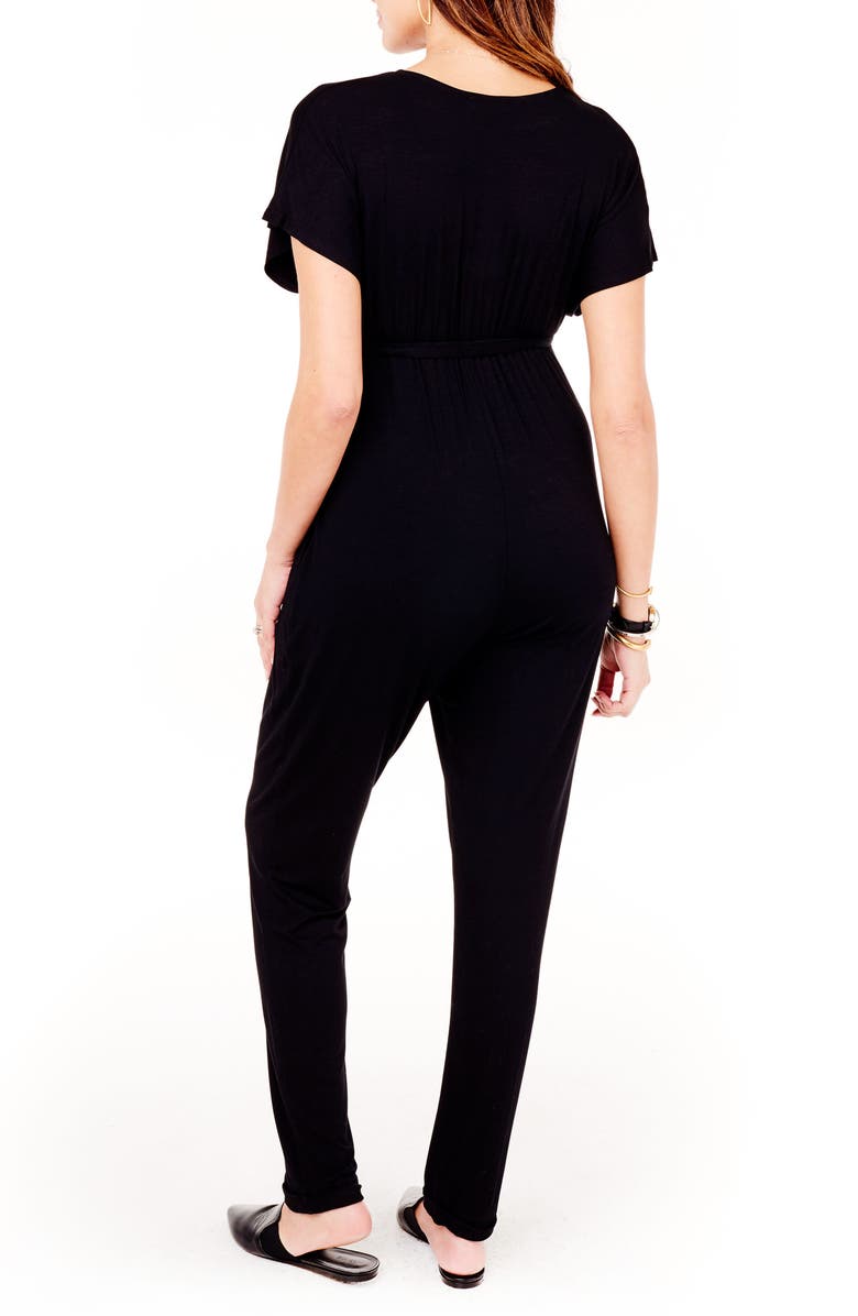 Ingrid & Isabel<sup>®</sup> Crossover Maternity Jumpsuit, Alternate, color, 