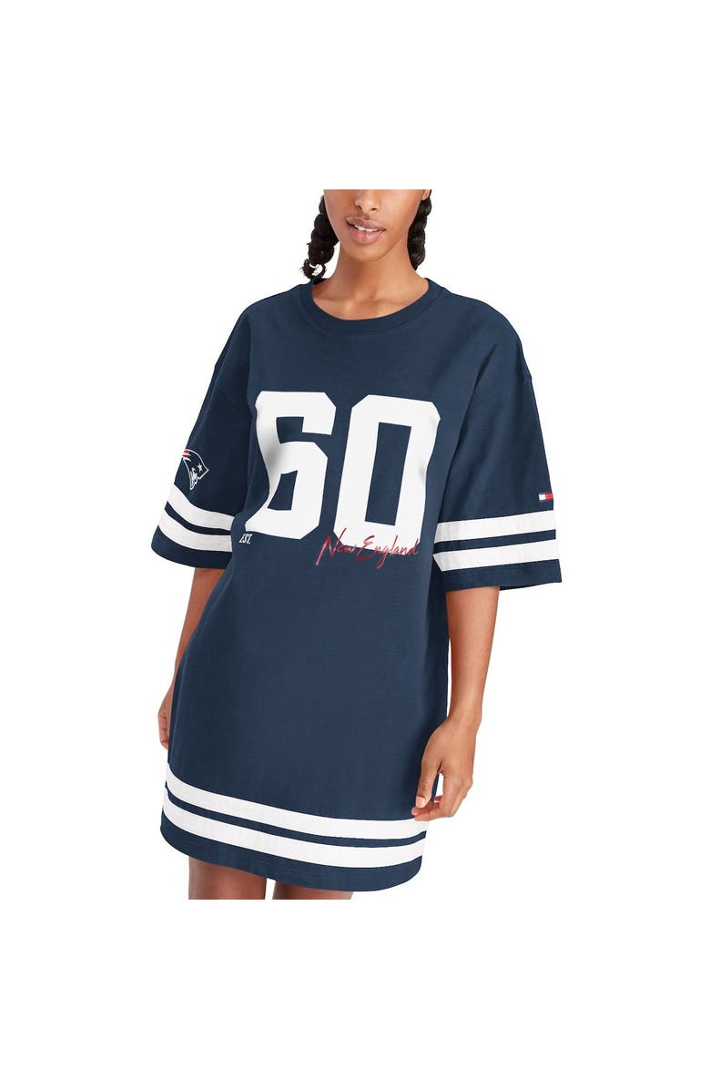 Tommy Hilfiger Women's Tommy Hilfiger Navy New England Patriots Clair Half-Sleeve Dress, Alternate, color, 