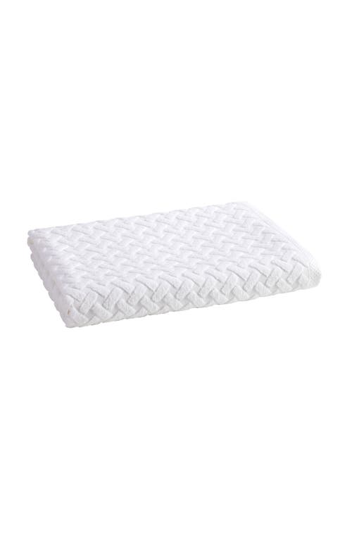 Christy Trellis Textured Cotton Rayon Fibre Blend Soft Bath Sheets In White