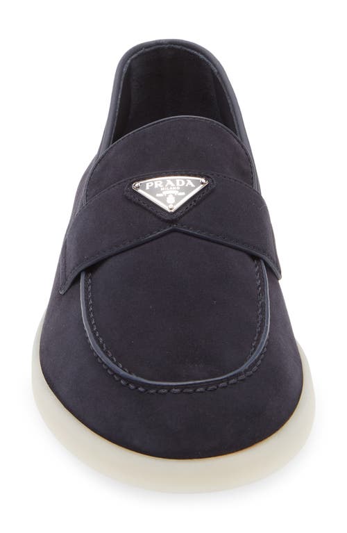 Prada St. Tropez Loafer In Bleu