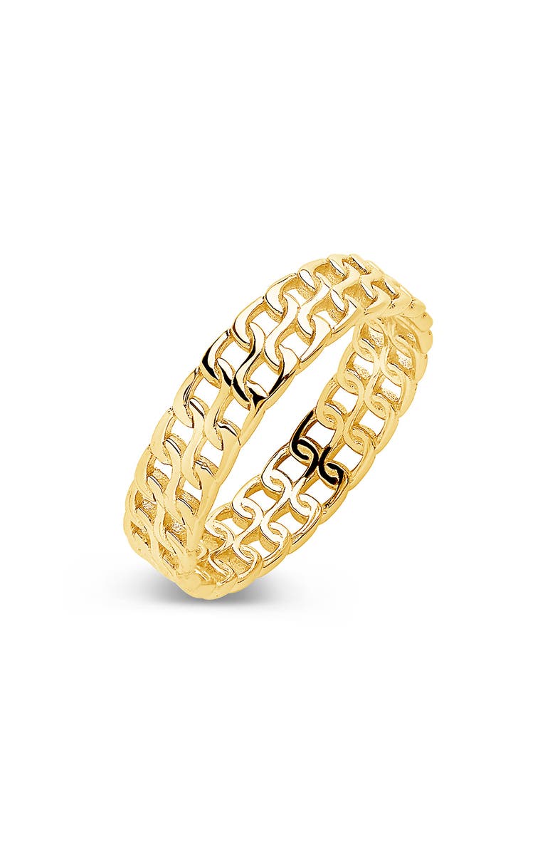 Sterling Forever 14K Gold Vermeil Chain Ring, Main, color, 