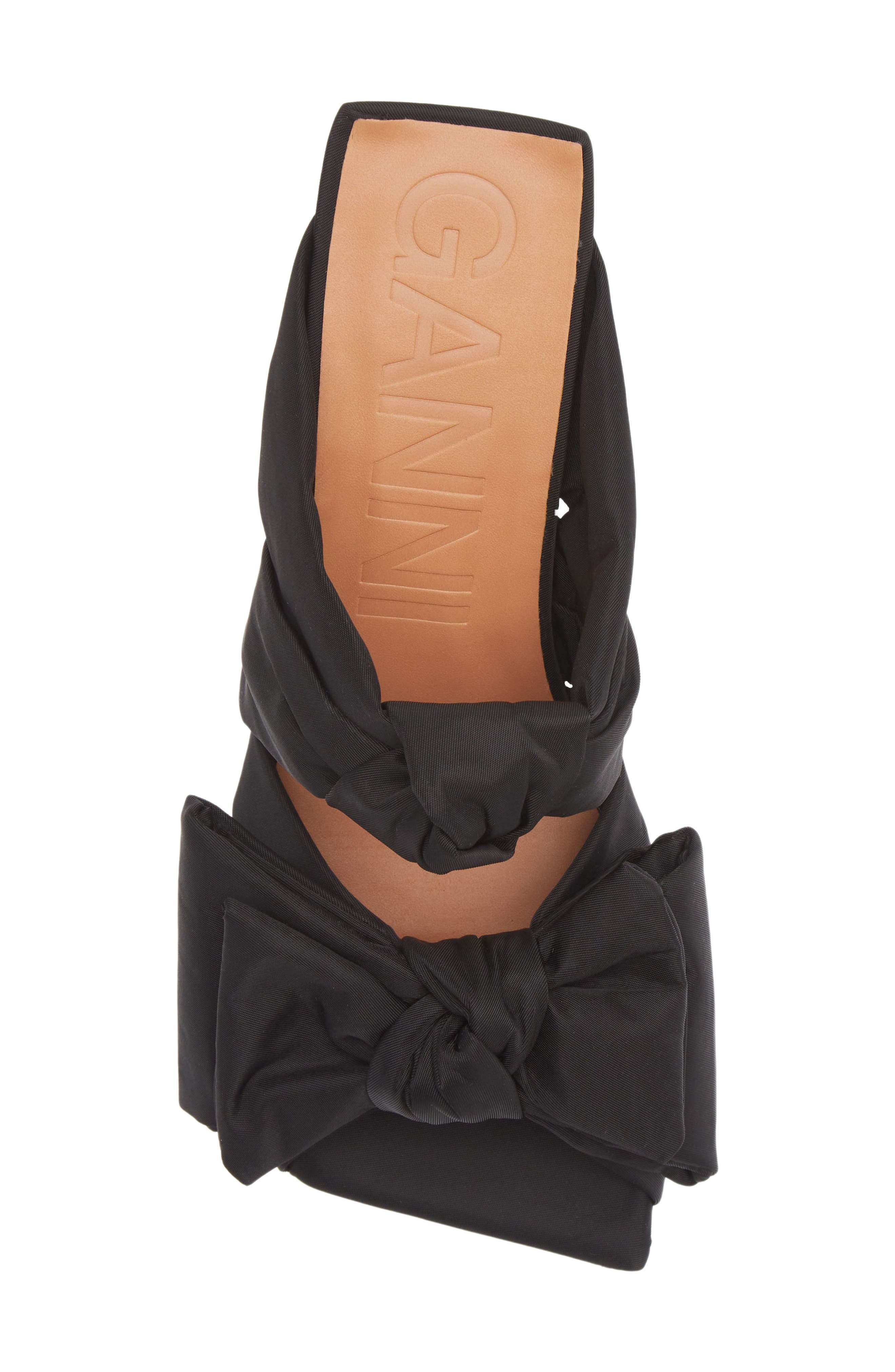 Soft Bow Kitten Heel Sandal, Alternate, color, BLACK