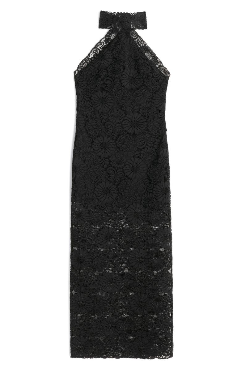 MANGO Halter Neck Lace Dress, Alternate, color,
