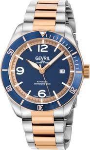 GEVRIL Yorkville Swiss Automatic Bracelet Watch, 43mm