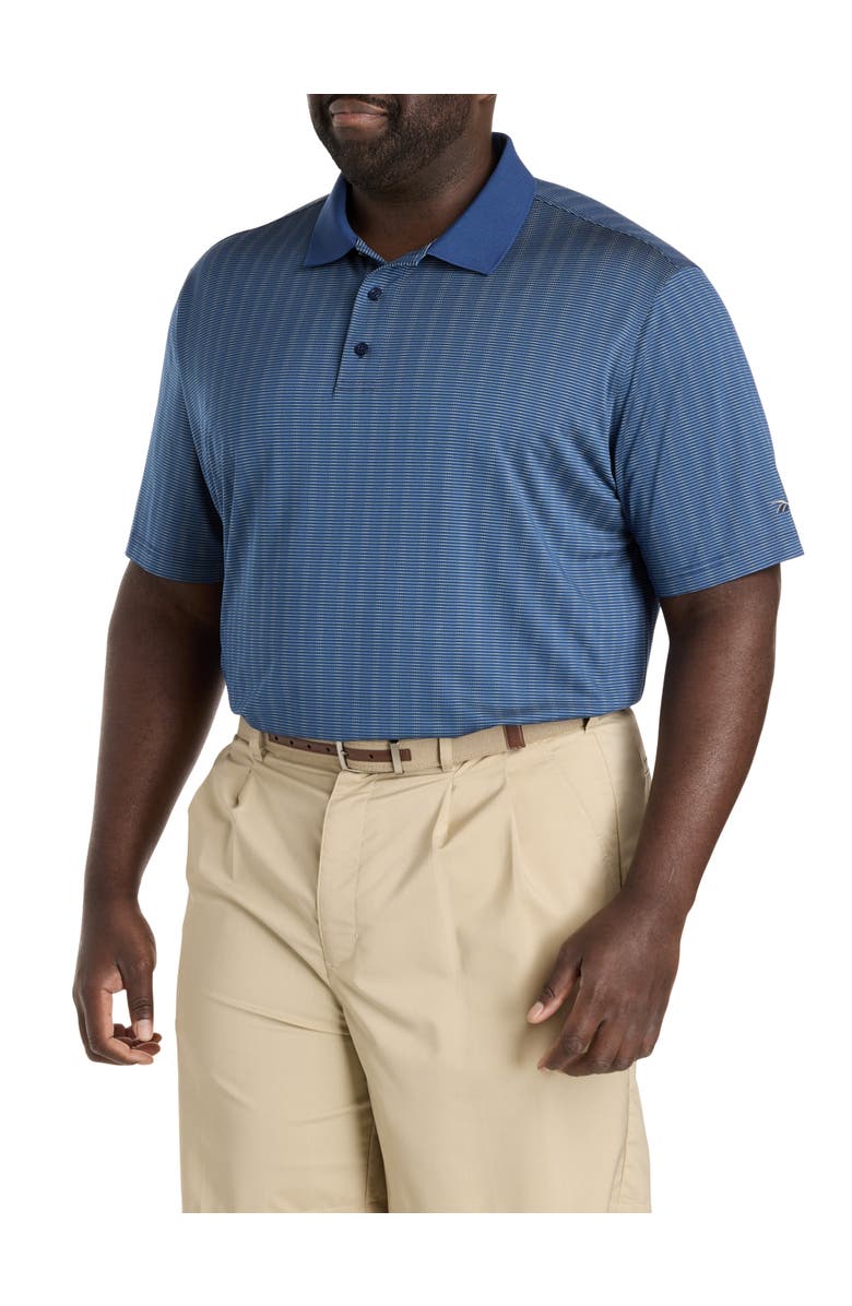 Reebok Big & Tall Golf Speedwick Stripe Polo Shirt, Main, color, Batik Blue