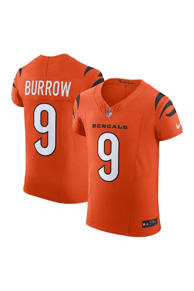 Men's Nike Joe Burrow Orange Cincinnati Bengals Vapor F.U.S.E. Elite Jersey, Main, color, Orange