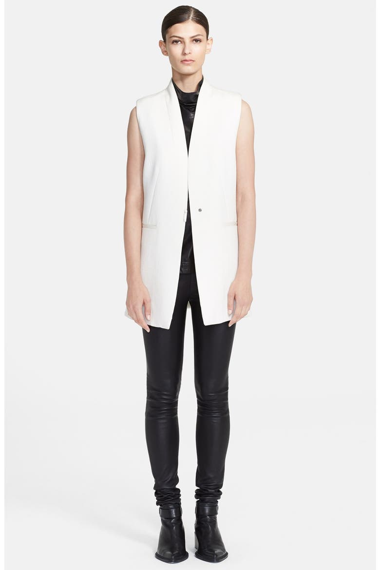 'Erosion' Long Vest, Alternate, color, WHISPER