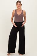 PinkBlush Smocked Waist Wide Leg Pants