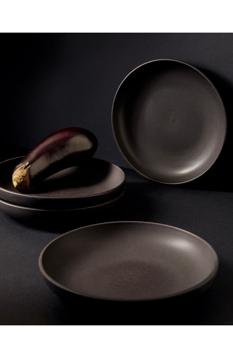 Gharyan Stoneware Le Kuisto Dinnerware Set, Main, color, Black