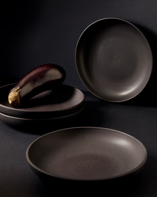 Gharyan Stoneware Le Kuisto Dinnerware Set In Black