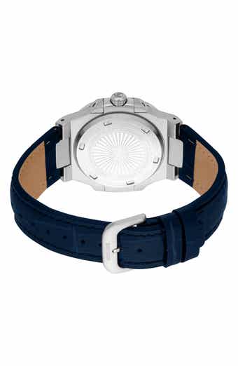 Impeto Leather Strap Quartz Watch, 39mm