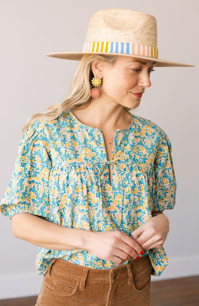 Sunshine Tienda Colorful Dreamer Palm Straw Hat, Alternate, color, Natural Multi