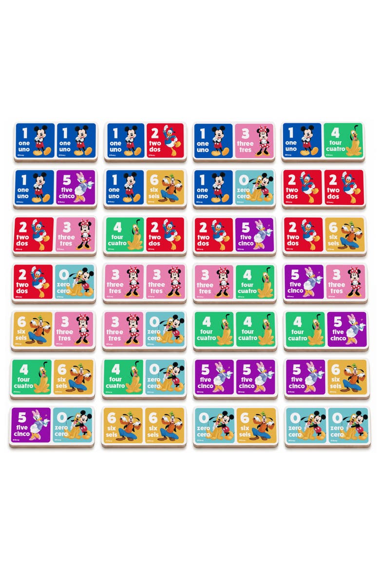 Disney - Mickey & Friends Wood Dominoes, Alternate, color, Multicolor