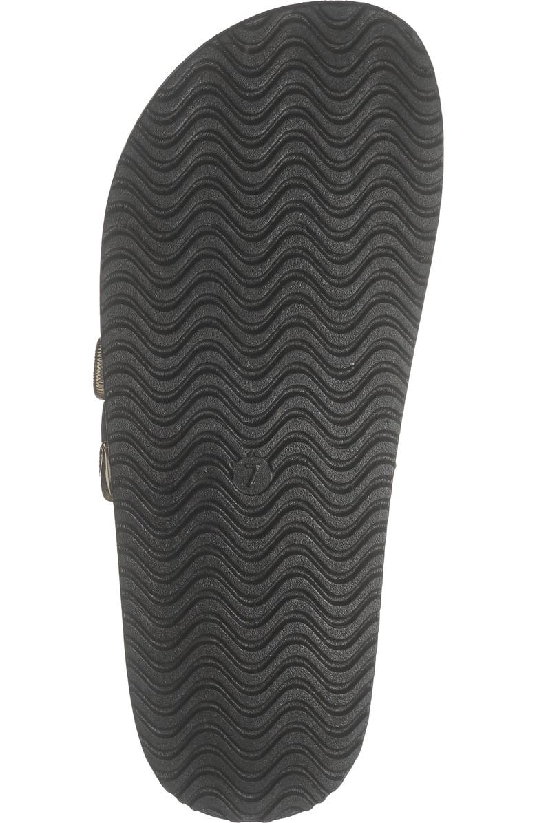 TOP MODA Arissa Double Strap Slide Sandal, Alternate, color, Black Pu