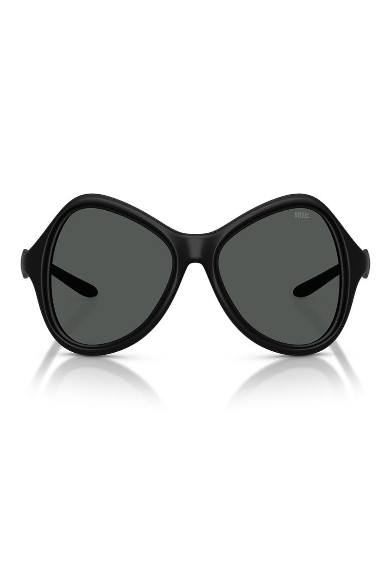 DL3010U 53mm Cat Eye Sunglasses, Main, color, BLACK MATTE / DARK GREY