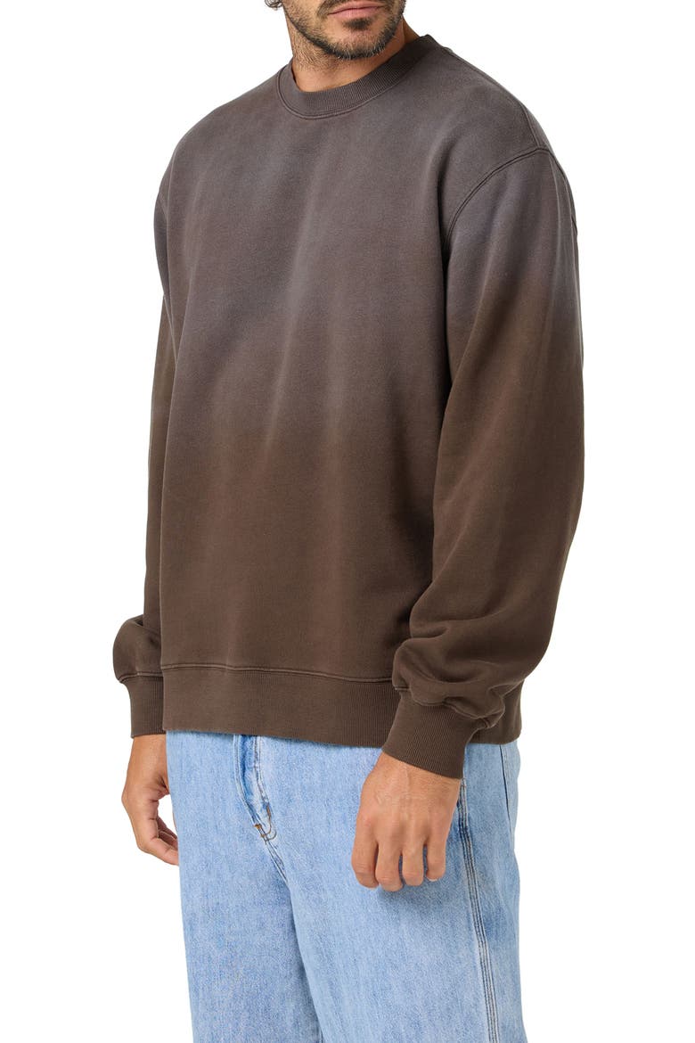 OG Logo Box Ombré Crewneck Sweatshirt, Alternate, color, EARTH