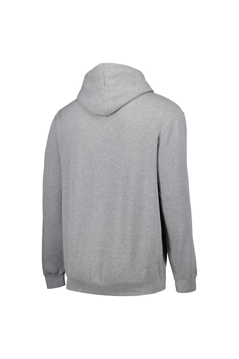 Men's Colosseum Heathered Gray Georgia Tech Yellow Jackets Arch & Logo 3.0 Pullover Hoodie, Alternate, color, Heather Gray