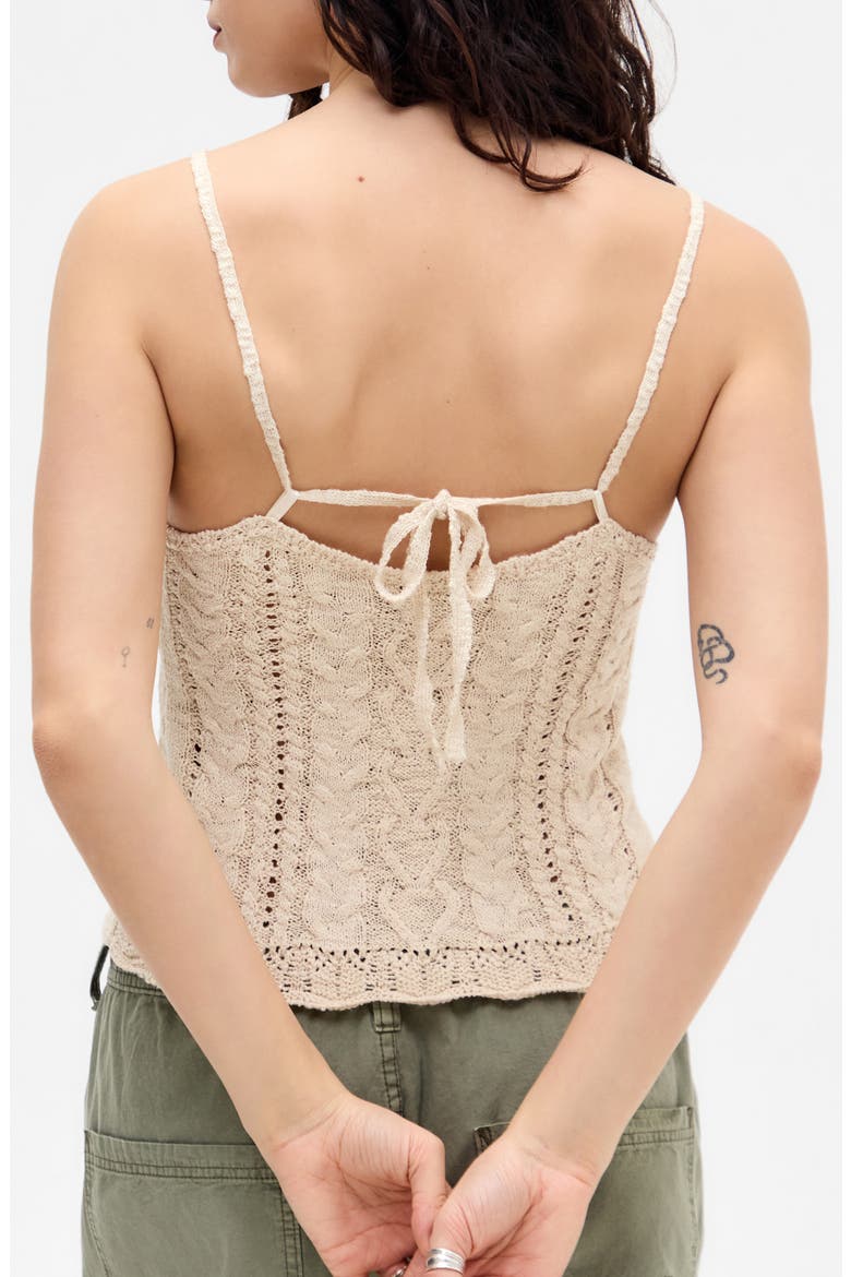 Cable Stitch Camisole, Alternate, color, CREME
