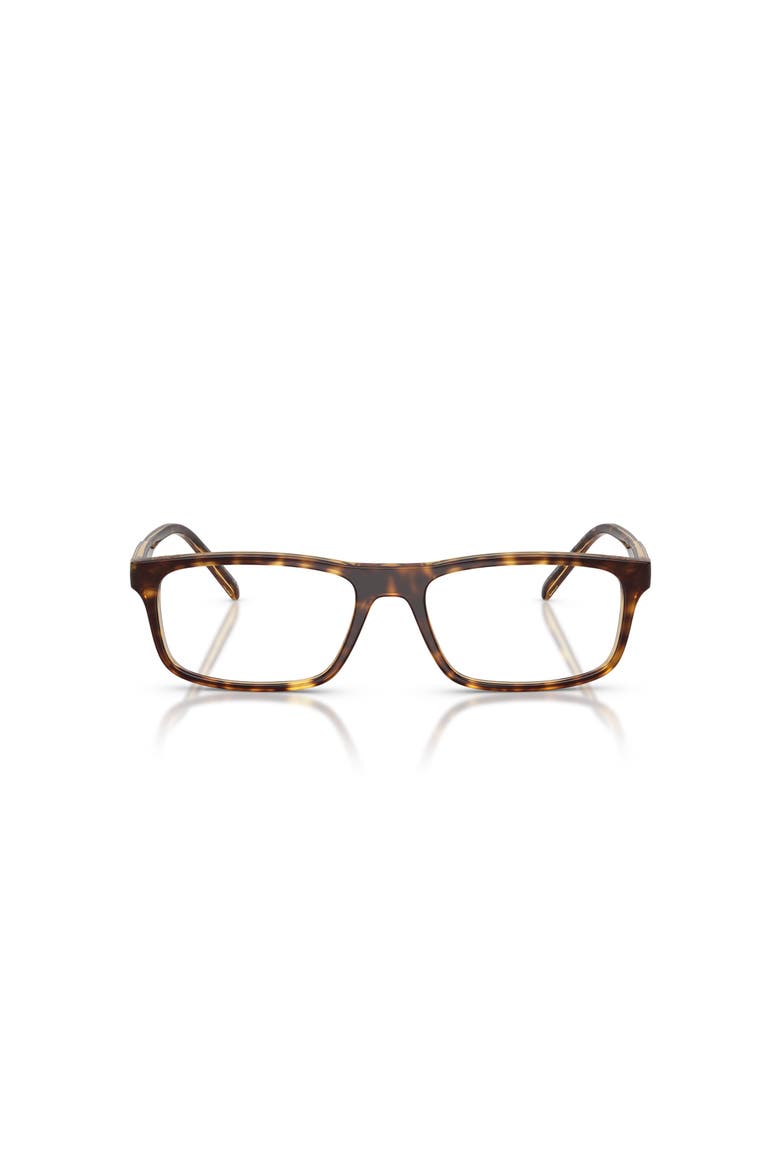 54mm Rectangle optical glasses, Alternate, color, Brown