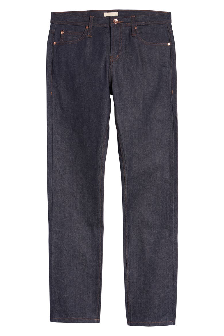 UB101 Skinny Fit Raw Selvedge Jeans, Alternate, color, INDIGO