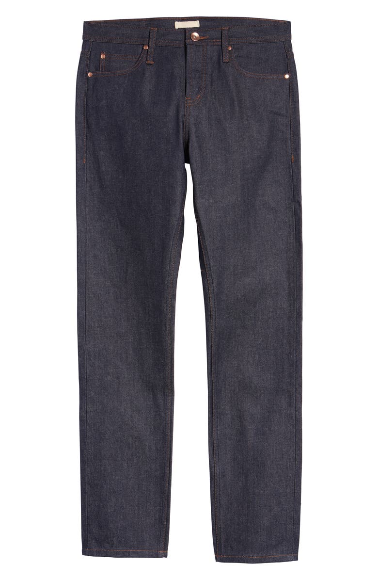 The Unbranded Brand UB101 Skinny Fit Raw Selvedge Jeans, Alternate, color, 