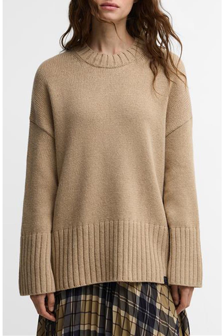Gaia Crewneck Sweater, Main, color, WARM TRENCH