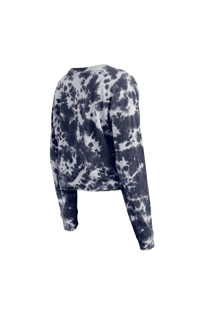 New Era Women's New Era Navy Houston Astros Tie-Dye Cropped Long Sleeve T-Shirt, Alternate, color, 