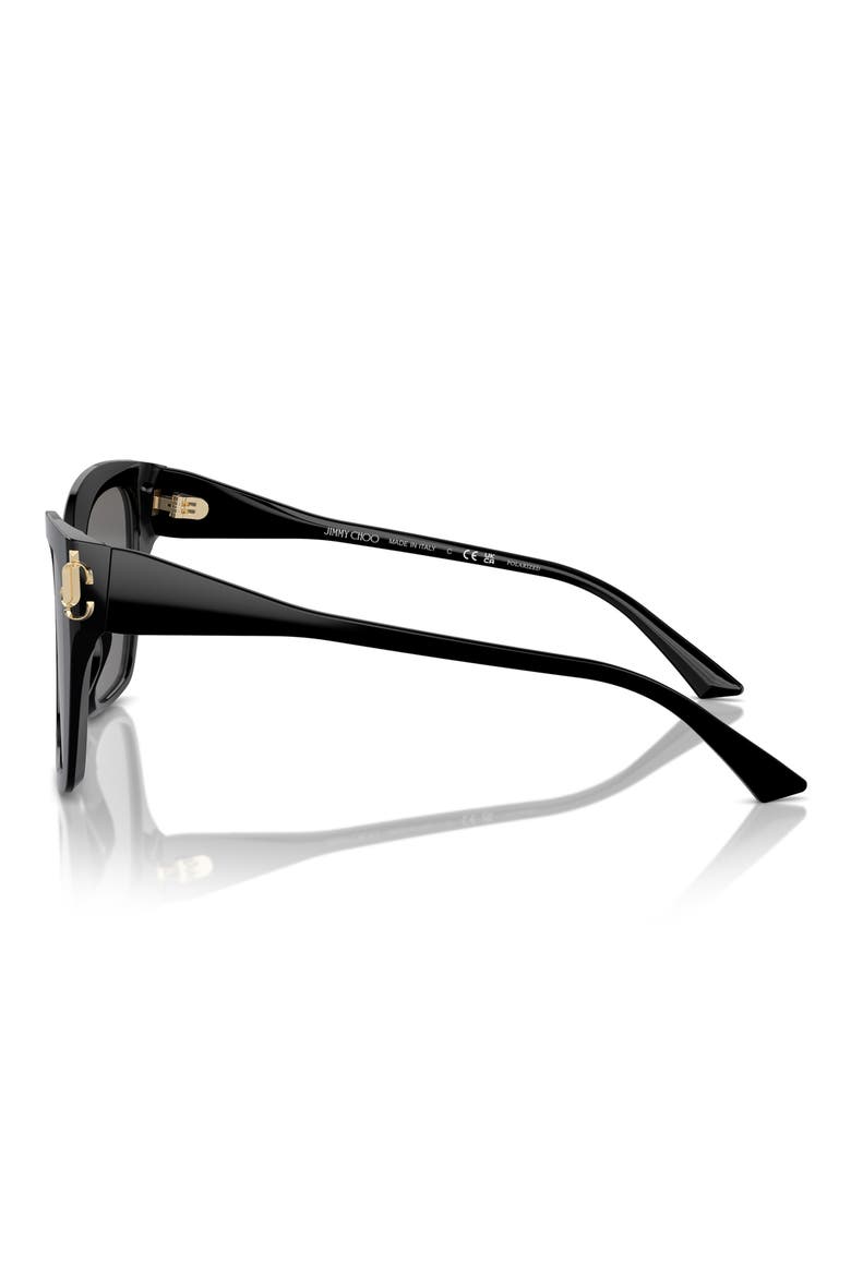 JC5012 54mm Polarized Square Sunglasses, Alternate, color, BLACK / POLAR DARK GREY