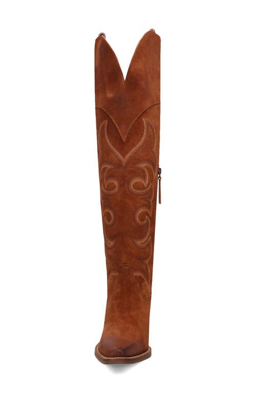 Dingo Primadonna Pointed Toe Over The Knee Western Boot In Brown