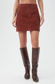Trina Turk Rico 2 High Waist Suede Miniskirt