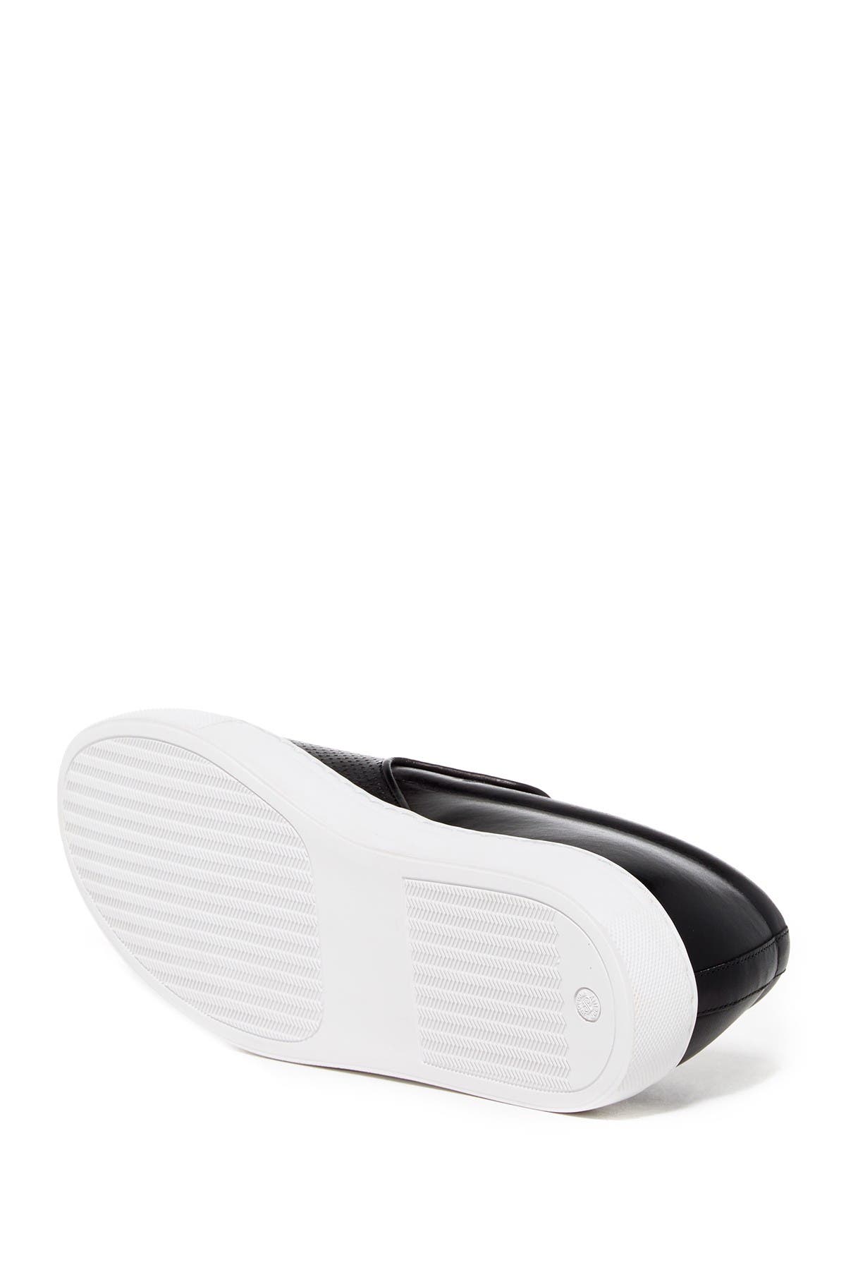 Magnanni Rino Perforated Slip-On Sneaker, Alternate, color, Black