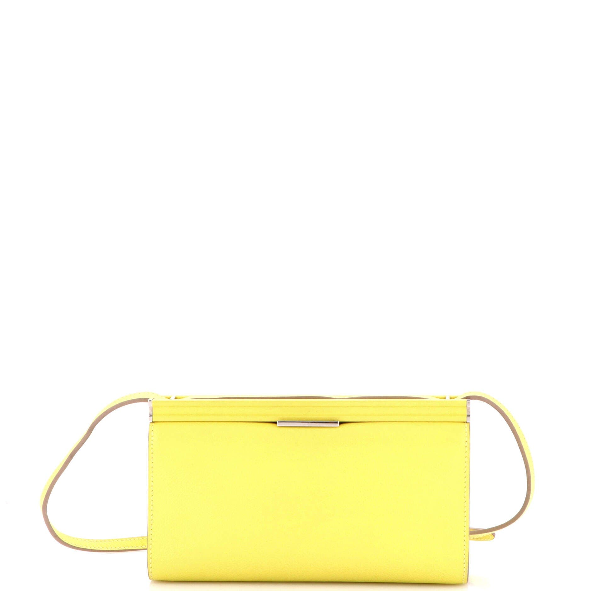 Pre-Owned Hermes Clic-H Shoulder Bag Evercolor 21, Main, color, Lime