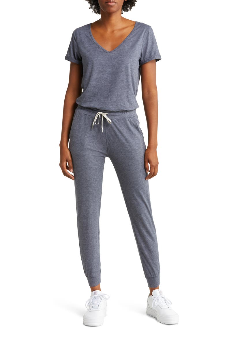 All Day Jumpsuit, Main, color, AZURE HEATHER