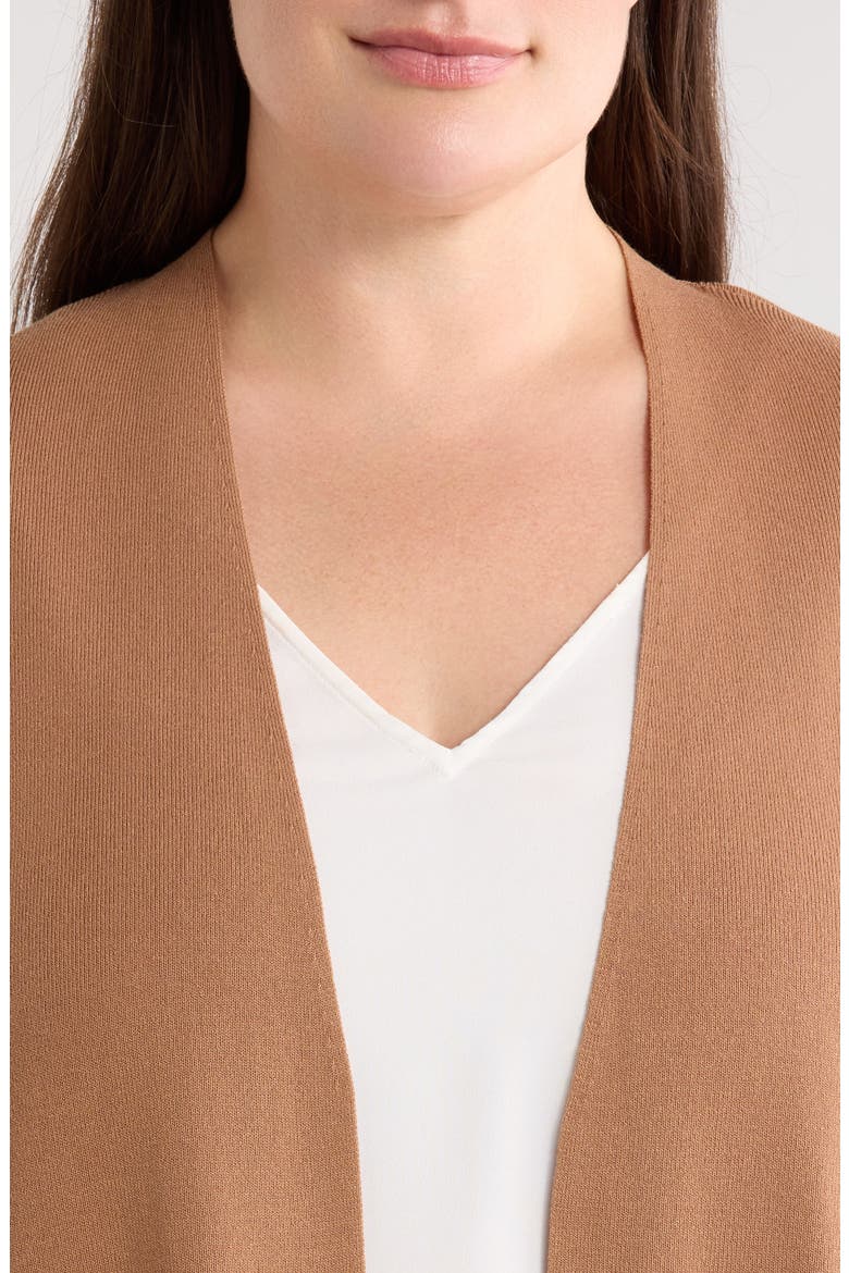 Open Front Cardigan, Alternate, color, VICUNA