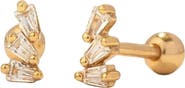 MADE BY MARY CZ Triple Baguette Stud Earrings