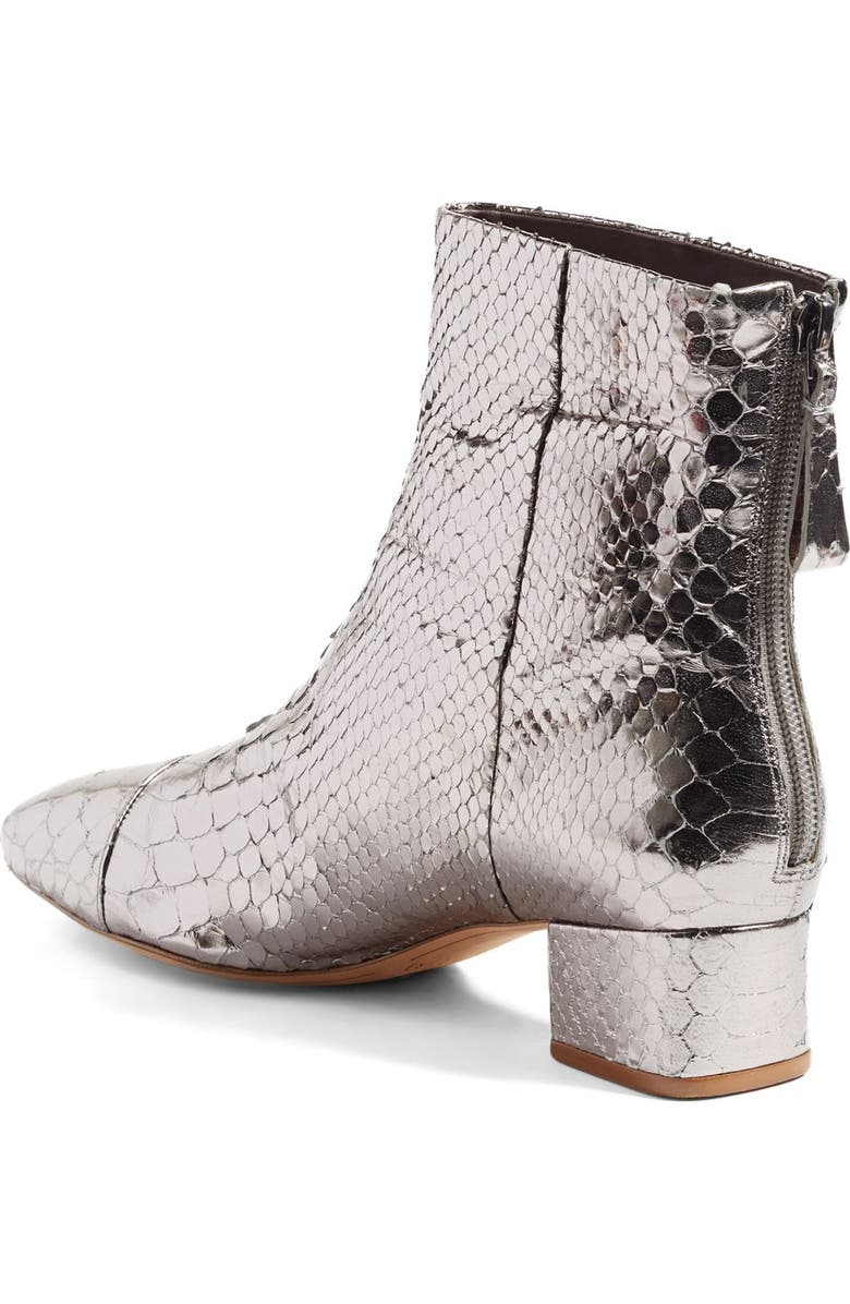 Alexandre Birman 'Jessie' Metallic Genuine Python Bootie, Alternate, color,
