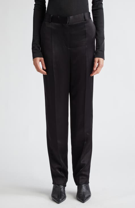Satin Trousers Black