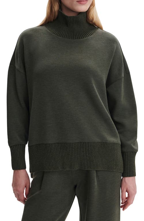 Varley Barker Turtleneck Sweatshirt In Green
