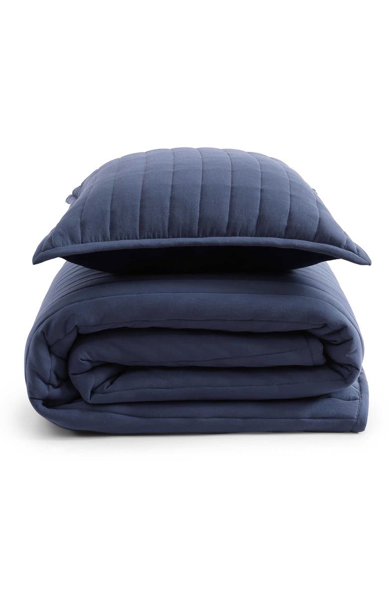 Tommy Hilfiger Classic Comfort Quilt & Shams Set, Main, color, Navy Blue