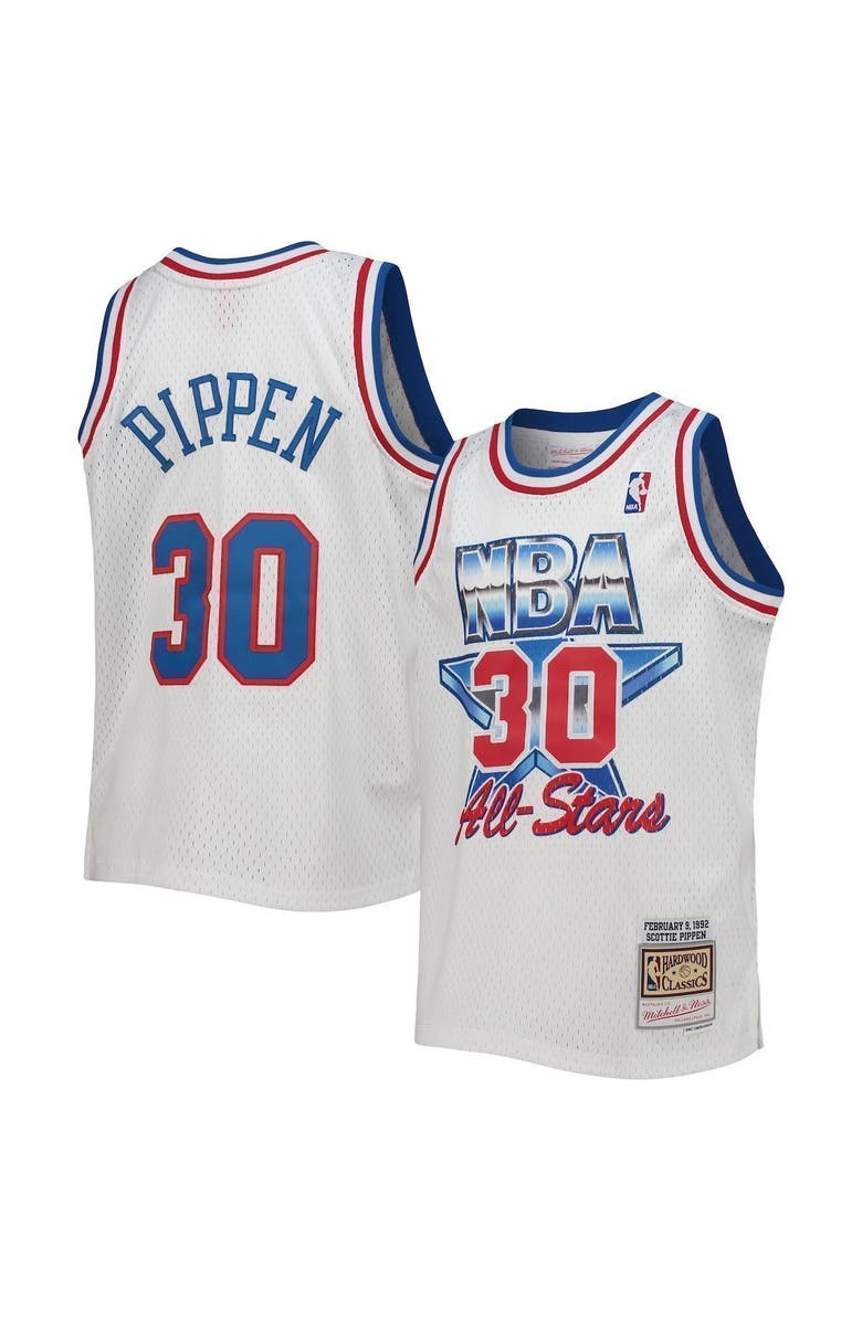 Mitchell & Ness Youth Mitchell & Ness Scottie Pippen White Eastern Conference 1992 NBA All-Star Game Hardwood Classics Swingman Jersey, Main, color, 
