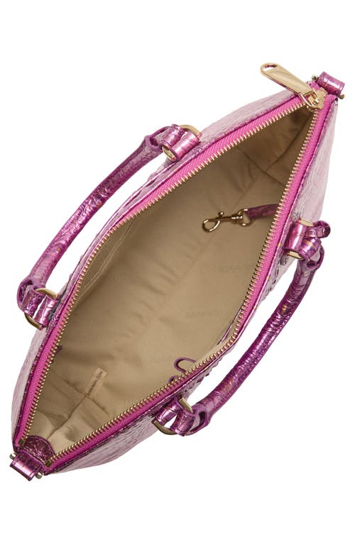 Brahmin Duxbury Croc Embossed Leather Satchel In Purple