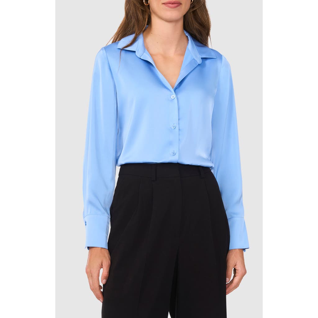 Halogenr Halogen(r) Long Sleeve Satin Button-up Shirt