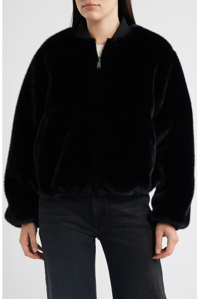 Reversible Bomber Jacket, Alternate, color, BLACK