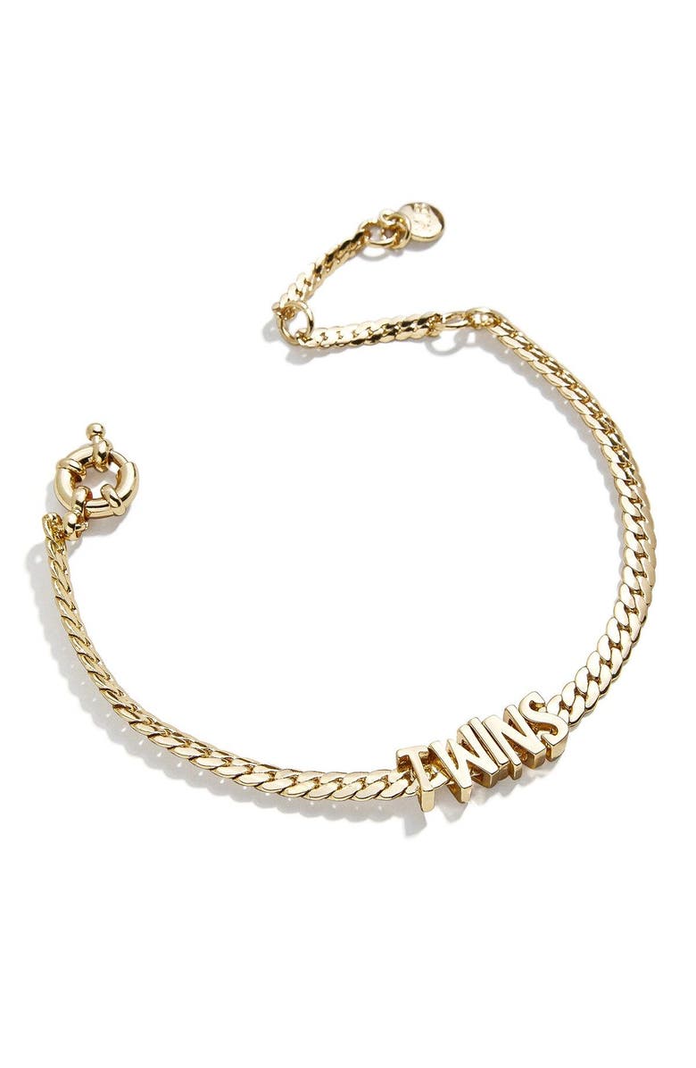 BaubleBar Minnesota Twins Curb Bracelet, Main, color, 