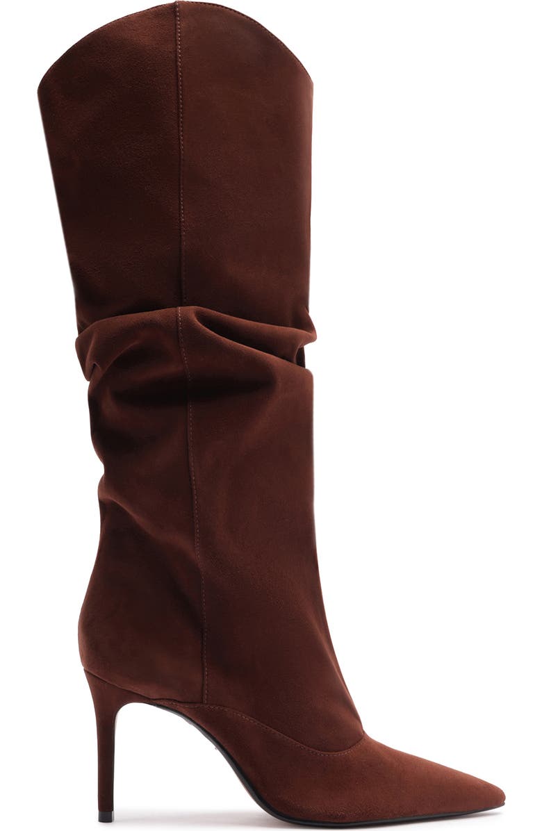 Schutz Maryana Up Slouch Pointed Toe Boot, Alternate, color, Root Brown